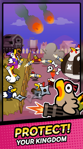 Zrzut ekranu z gry Duck vs Chicken : Idle Defense